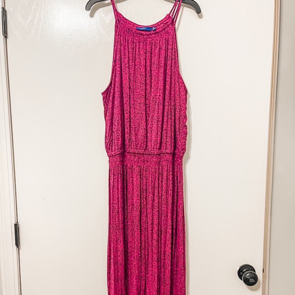 Apt 9 pink and black maxi dress